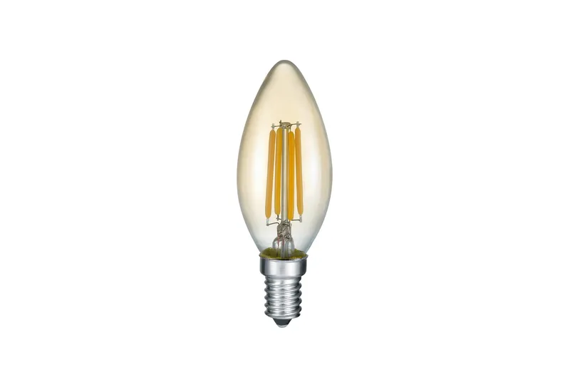 Trio Lighting LK LED E14 filament krone 4W 400lm 2700K brun 3-trinn, undefined