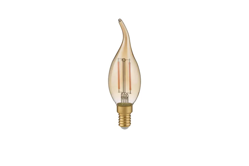 Trio Lighting LK LED E14 filament krone/buet topp 4W 400lm 2700K brun 3-trinn, undefined
