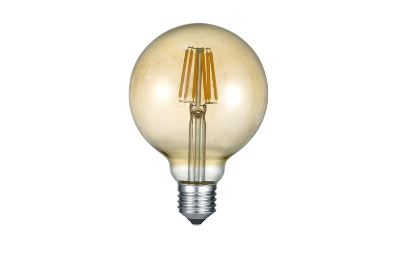 Trio Lighting LK LED E27 filament big globe 8W 810lm 2700K brun 3-trinn - Belysning - Lyspærer & lyskilder - Lyspærer