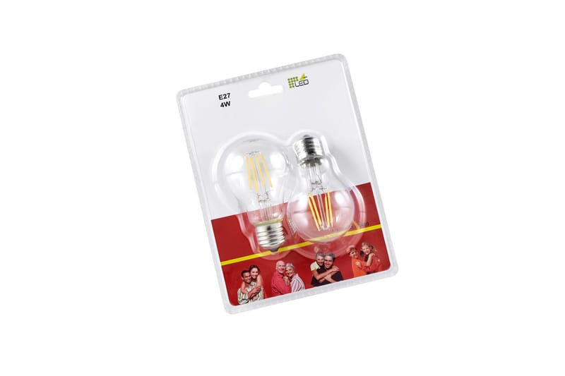 Trio Lighting LK LED E27 filament classic 4W 470lm 3000K filament 2-pk - Belysning - Lyspærer & lyskilder - Lavenergipære