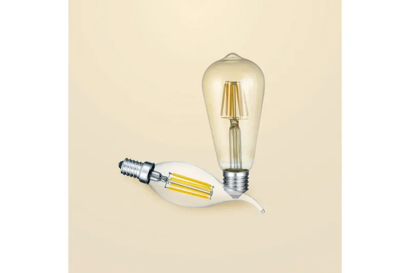 Trio Lighting LK LED E27 filament industrial 6W 420lm 2700K brun - Belysning - Lyspærer & lyskilder - Lyspærer