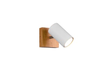Trio Lighting Marley spot 1L GU10 matt hvit/tre - Belysning - Lyspærer & lyskilder - Spotlights & downlights