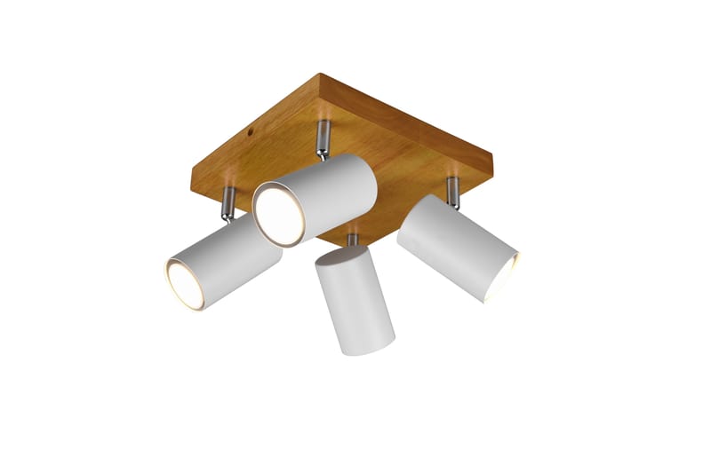 Trio Lighting Marley spot 4L GU10 matt hvit/tre - Belysning - Lyspærer & lyskilder - Spotlights & downlights