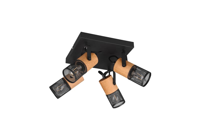 Trio Lighting Tosh spot 4L E27 matt sort - Natur/Matt svart - Belysning - Lyspærer & lyskilder - Spotlights & downlights