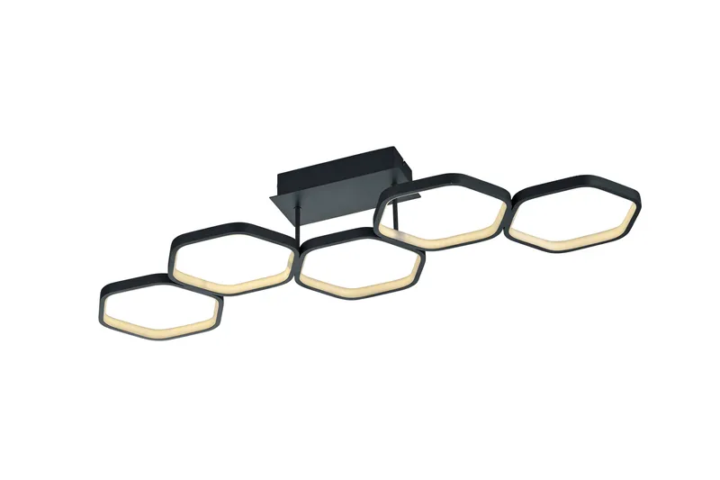 Trio Lighting Vigo LED plafond 5L matt svart, undefined