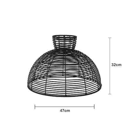 Runde lampeskjerm 47 cm - svart - Belysning - Belysningstilbehør