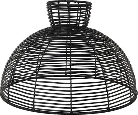 Runde lampeskjerm 47 cm, svart
