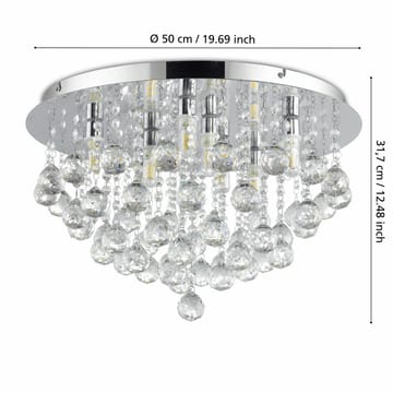 Taklampe Almonte - Krom - Belysning - Innendørsbelysning & Lamper - Taklampe - Plafondlampe