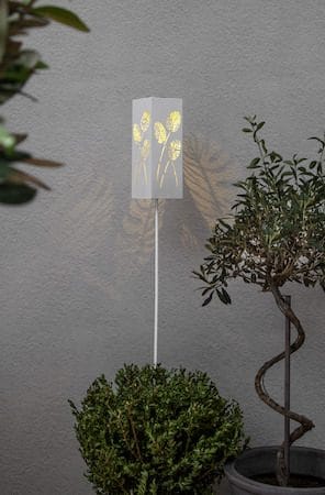 Albaleaf solcellepinne 90 cm - hvit - Belysning - Utebelysning - Solcelle utelys & solcellelamper