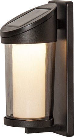 Alippa solcellevegglykt 8,5 cm - svart med røykfarget glass - Belysning - Utebelysning - Solcelle utelys & solcellelamper