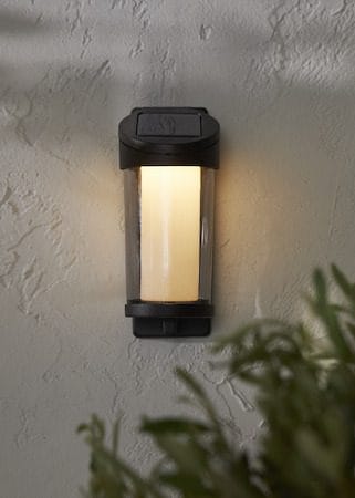 Alippa solcellevegglykt 8,5 cm - svart med røykfarget glass - Belysning - Utebelysning - Solcelle utelys & solcellelamper