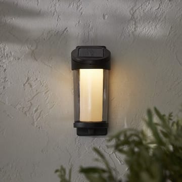 Alippa solcellevegglykt 8,5 cm - svart med røykfarget glass - Belysning - Utebelysning - Solcelle utelys & solcellelamper
