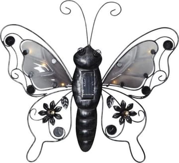 Butterfly solcelledekorasjon 39 cm - svart - Belysning - Utebelysning - Solcelle utelys & solcellelamper