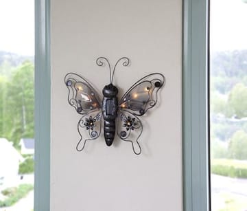 Butterfly solcelledekorasjon 39 cm - svart - Belysning - Utebelysning - Solcelle utelys & solcellelamper