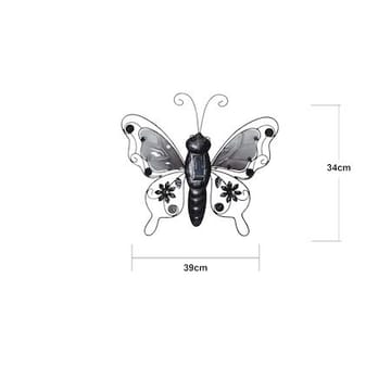 Butterfly solcelledekorasjon 39 cm - svart - Belysning - Utebelysning - Solcelle utelys & solcellelamper