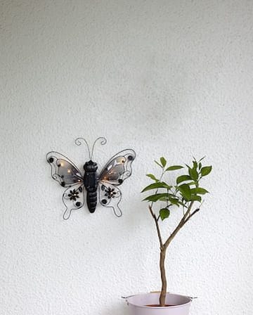 Butterfly solcelledekorasjon 39 cm - svart - Belysning - Utebelysning - Solcelle utelys & solcellelamper
