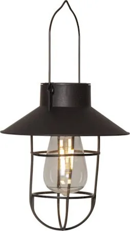 Cage solcelledekorasjon 18 cm, svart