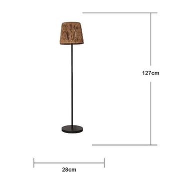 Cesta Solcellelampe 127 cm - brun og svart - Belysning - Utebelysning - Solcelle utelys & solcellelamper