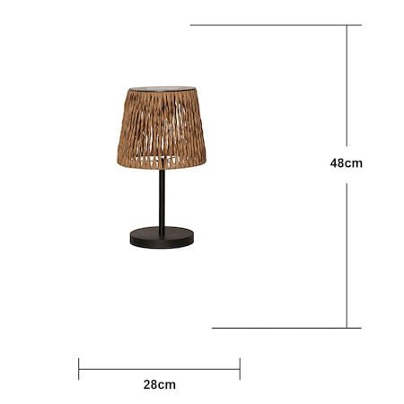 Cesta Solcellelampe 48 cm - brun-svart - Belysning - Utebelysning - Solcelle utelys & solcellelamper