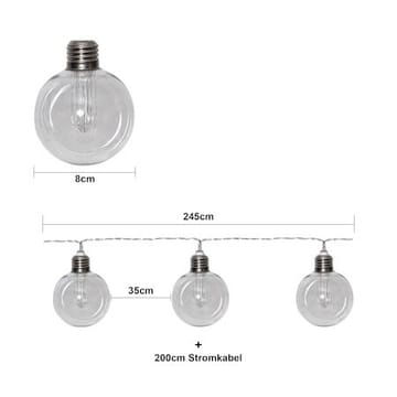 Chania solcelleslynge 245 cm - transparent - Belysning - Utebelysning - Solcelle utelys & solcellelamper