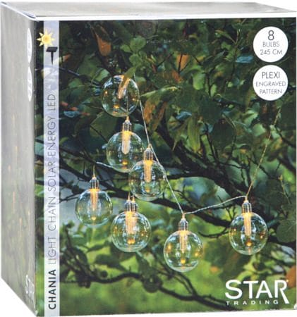 Chania solcelleslynge 245 cm - transparent - Belysning - Utebelysning - Solcelle utelys & solcellelamper