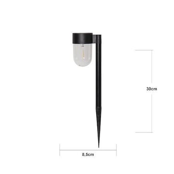 Cupola 2-pakning solcellepullerter 30 cm - svart - Belysning - Utebelysning
