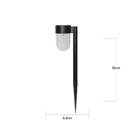 Cupola 2-pakning solcellepullerter 30 cm - svart - Belysning - Utebelysning
