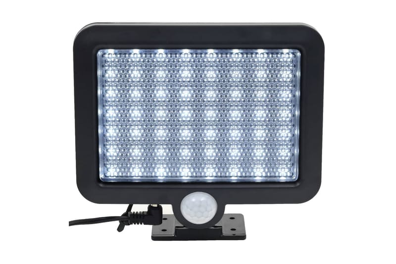 Soldrevet lampe med bevegelsessensor LED-lys hvit - Fasadebelysning - Utebelysning - Lyskaster