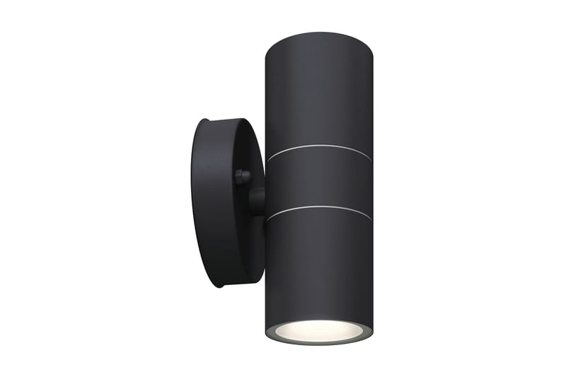 Utendørs LED Vegglamper 2 stk Rustfritt stål Oppover/Nedover - Svart - Utebelysning - Fasadebelysning - Entrébelysning