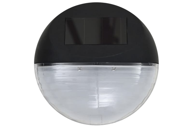 Utendørs soldrevet vegglampe LED 24 stk rund svart - Utebelysning - Fasadebelysning - Entrébelysning