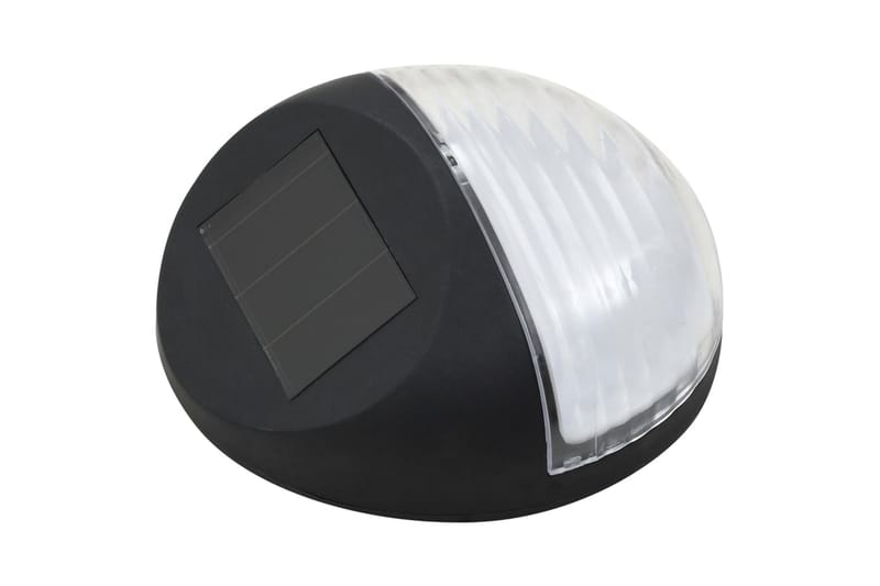 Utendørs soldrevet vegglampe LED 24 stk rund svart - Utebelysning - Fasadebelysning - Entrébelysning