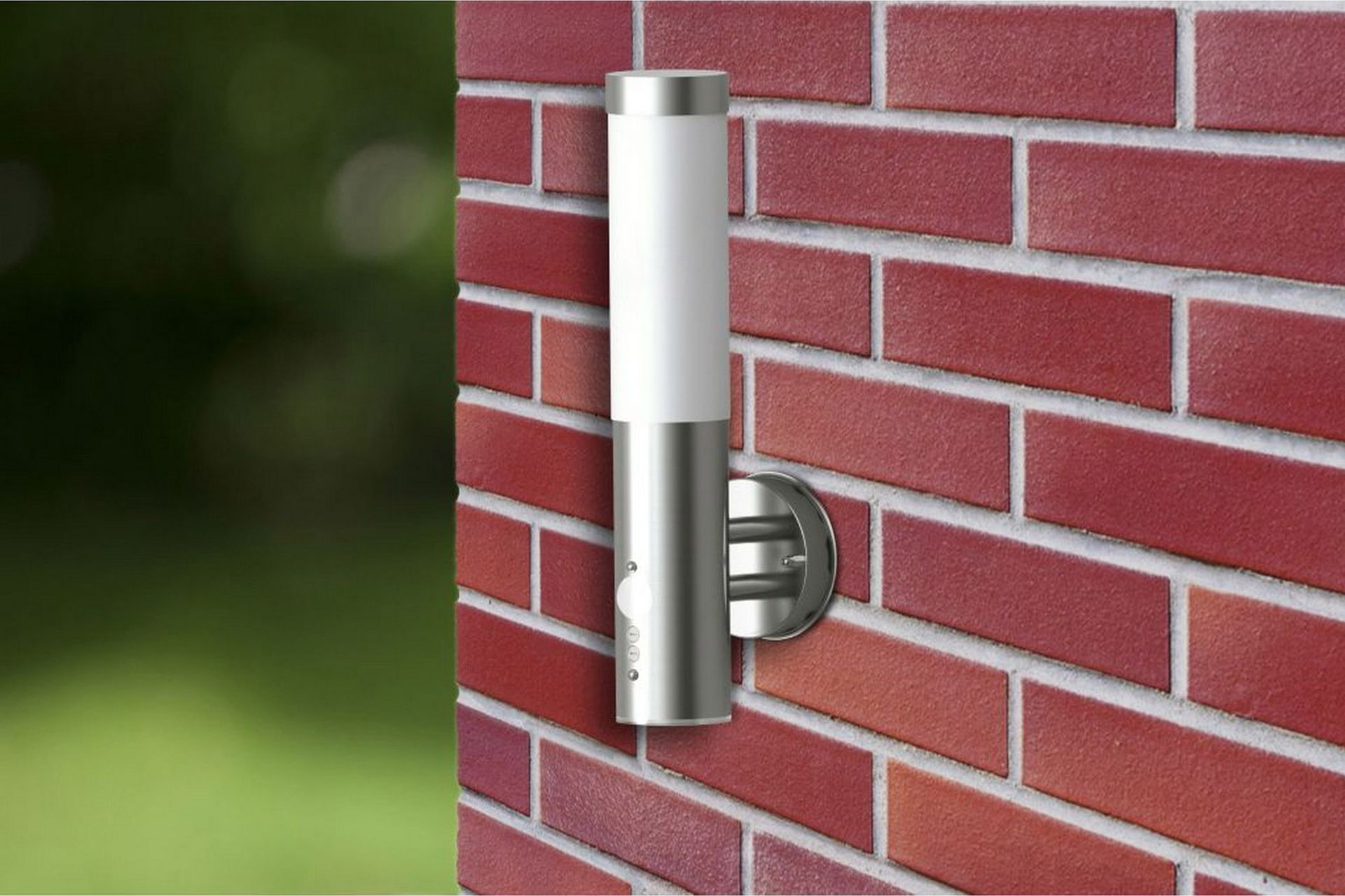 Utendørs vegglampe med bevegelsessensor rustfritt stål - Sølv - Belysning - Utebelysning - Fasadebelysning