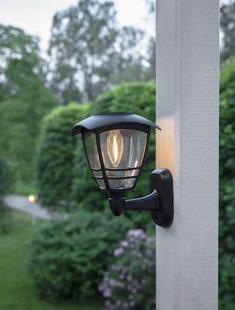 Felix solcellevegglykt 14 cm - svart - Belysning - Utebelysning - Solcelle utelys & solcellelamper