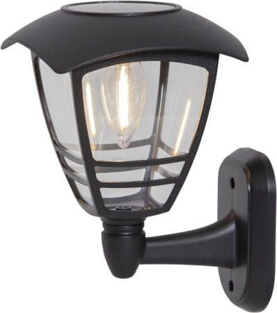 Felix solcellevegglykt 14 cm - svart - Belysning - Utebelysning - Solcelle utelys & solcellelamper