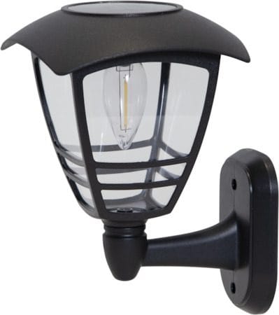 Felix solcellevegglykt 14 cm - svart - Belysning - Utebelysning - Solcelle utelys & solcellelamper
