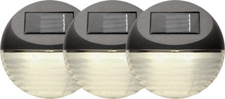 Fency 3-pakning solcellevegglykt 11 cm - brun - Belysning - Utebelysning - Solcelle utelys & solcellelamper