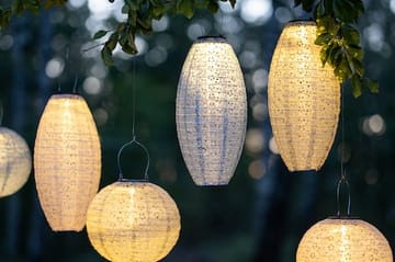 Festa solcelledekorasjon 25 cm - beige - Belysning - Utebelysning - Solcelle utelys & solcellelamper
