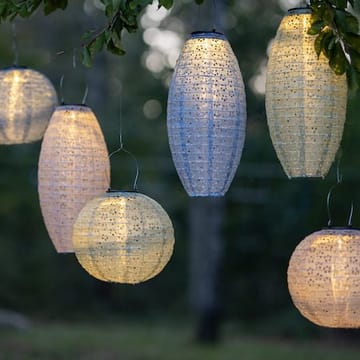 Festa solcelledekorasjon 25 cm - beige - Belysning - Utebelysning - Solcelle utelys & solcellelamper