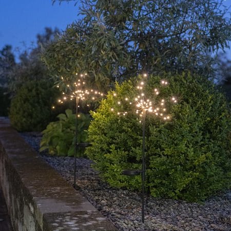 Firework Solar 2-pakning solcelledekorasjoner 60 cm - svart - Belysning - Utebelysning - Solcelle utelys & solcellelamper