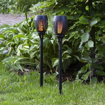 Flame 2-pakning solcellefakkel - svart - Belysning - Utebelysning - Solcelle utelys & solcellelamper