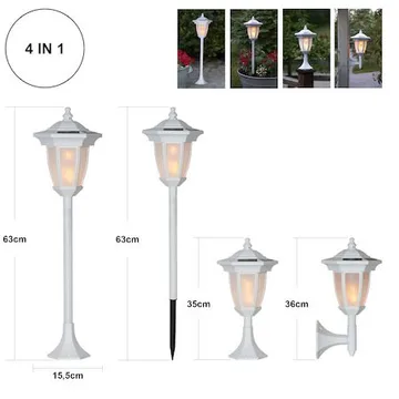 Flame solcellelampe 63 cm - hvit - Belysning - Utebelysning - Solcelle utelys & solcellelamper