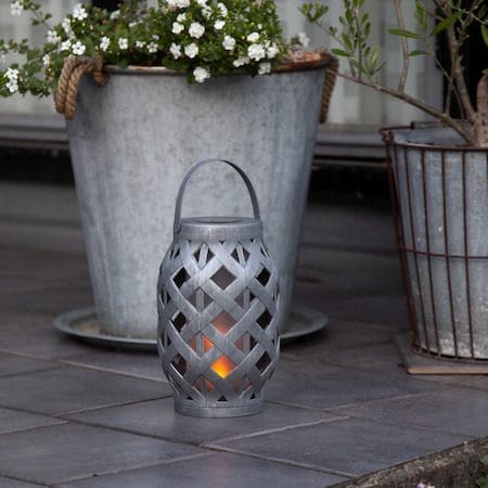 Flame solcellelykt 15 cm - grå - Belysning - Utebelysning - Solcelle utelys & solcellelamper