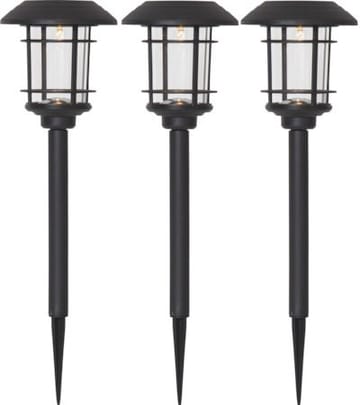Fride 3-pakning solcellepullerter 34 cm - svart - Belysning - Utebelysning