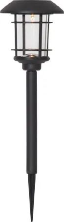 Fride 3-pakning solcellepullerter 34 cm, svart