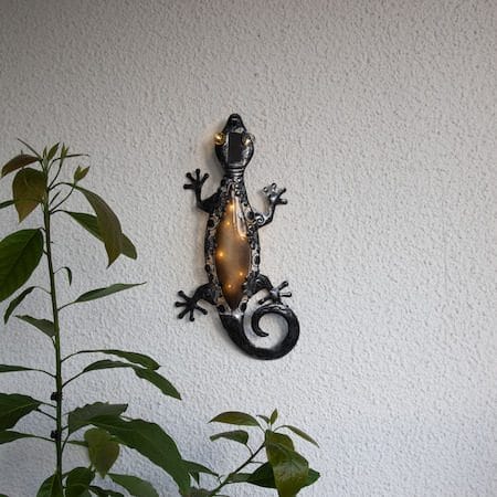 Gecko solcelledekorasjon 27 cm - svart - Belysning - Utebelysning - Solcelle utelys & solcellelamper