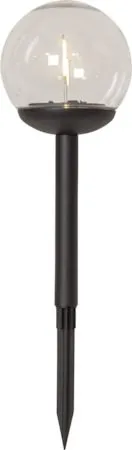 Globe 3-pakning solcellepullert 25 cm - svart og klar - Belysning - Utebelysning
