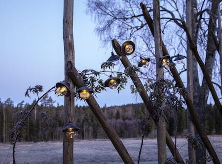 Globe Shade solcellelysslynge 180 cm - svart og transparent - Belysning - Utebelysning - Solcelle utelys & solcellelamper