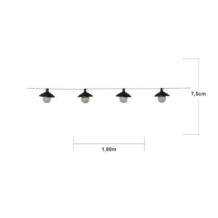 Globe Shade solcellelysslynge 180 cm - svart og transparent - Belysning - Utebelysning - Solcelle utelys & solcellelamper