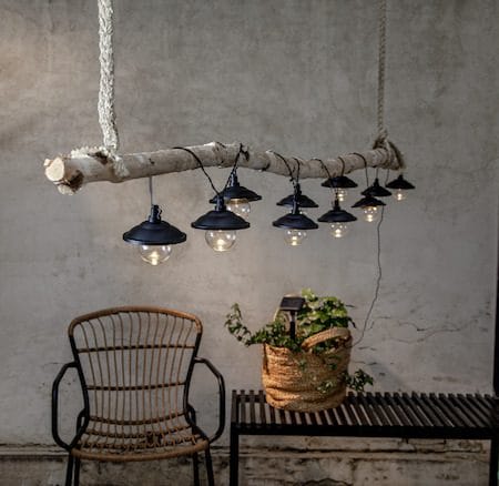 Globe Shade solcellelysslynge 180 cm - svart og transparent - Belysning - Utebelysning - Solcelle utelys & solcellelamper