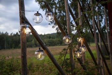 Globe solcellelysslynge 10 cm - svart og transparent - Belysning - Utebelysning - Solcelle utelys & solcellelamper